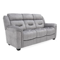 Darley Fabric 3 Seater Recliner Sofa In Grey