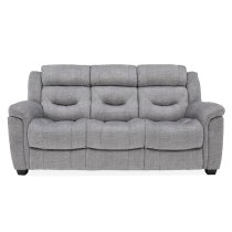 Darley Fabric 3 Seater Recliner Sofa In Grey