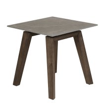 Adrian Ceramic Square Lamp Table In Brown