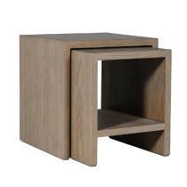 Fenwick Wooden Nest Of 2 Tables In Smoked Oak