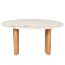 Elkhorn Ceramic Oval Coffee Table In Sand