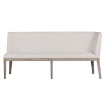 Fenwick Wooden Large Dining Bench With Fabric Seat In Natural