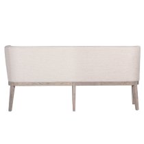 Fenwick Wooden Large Dining Bench With Fabric Seat In Natural