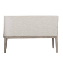 Fenwick Wooden Small Dining Bench With Fabric Seat In Natural