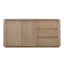 Fenwick Wooden Sideboard With 3 Drawers In Smoked Oak