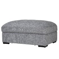 Hayward Fabric Ottoman With Black Legs In Blue