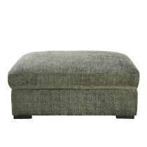 Hayward Fabric Ottoman With Black Legs In Green