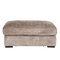 Hayward Fabric Ottoman With Black Legs In Mink