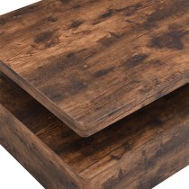 Quinton Wooden Coffee Table In Rustic Oak With LED