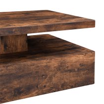 Quinton Wooden Coffee Table In Rustic Oak With LED