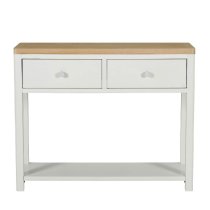 Folsom Wooden Console Table With 2 Drawers In Natural