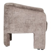 Hayward Fabric Accent Chair With Black Legs In Mink