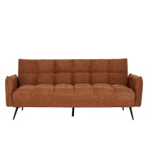 Hartford Fabric Sofa Bed With Black Legs In Rust