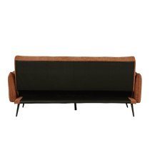 Hartford Fabric Sofa Bed With Black Legs In Rust