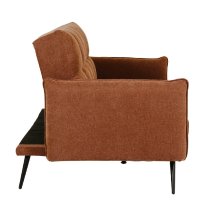 Hartford Fabric Sofa Bed With Black Legs In Rust