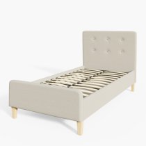 Alkham Fabric Single Bed In Natural