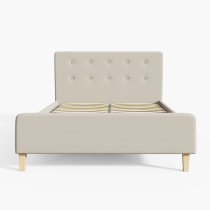 Alkham Fabric King Size Bed In Natural