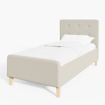 Alkham Ottoman Fabric Single Bed In Natural