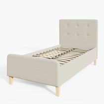 Alkham Ottoman Fabric Single Bed In Natural