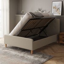 Alkham Ottoman Fabric Double Bed In Natural