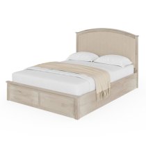 Millom Ottoman Wooden Double Bed In Limed Oak