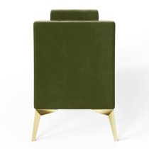 Pulford Velvet Upholstered Ottoman Storage Bench In Green