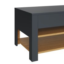 Langley Wooden Coffee Table In Anthracite And Oak With LED