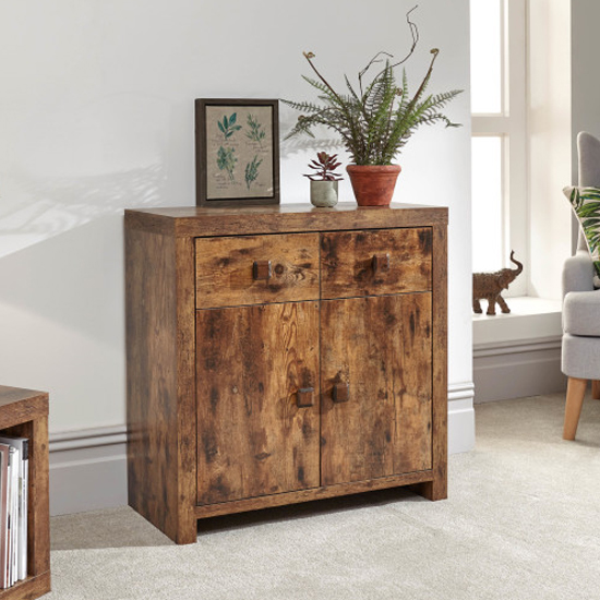 Jawcraig Sideboard With 2 Doors 2 Drawers In Mango Wood Effect