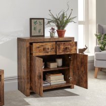 Jawcraig Sideboard With 2 Doors 2 Drawers In Mango Wood Effect