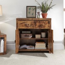 Jawcraig Sideboard With 2 Doors 2 Drawers In Mango Wood Effect