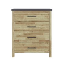 Calgary Wooden Chest Of 4 Drawers In Oak