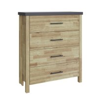 Calgary Wooden Chest Of 4 Drawers In Oak