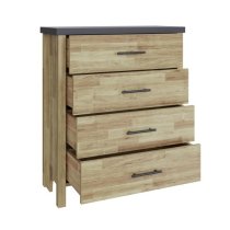 Calgary Wooden Chest Of 4 Drawers In Oak