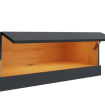 Langley 150cm Wooden TV Stand In Anthracite And Oak With LED