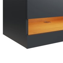 Langley 150cm Wooden TV Stand In Anthracite And Oak With LED