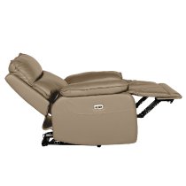 Laramie Leather 1 Seater Recliner Sofa In Latte