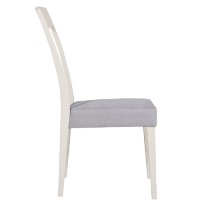 Mainz Taupe Wooden Dining Chairs With Fabric Seat In Pair