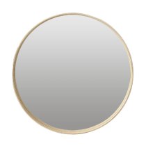 Mainz Wooden Round Mirror In Natural