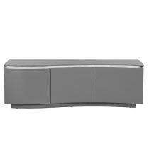 Langley LED Wooden TV Stand With 3 Doors In Graphite