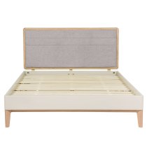 Mainz Wooden Double Bed In Taupe