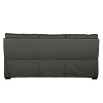 Laramie Leather 3 Seater Sofa With Oak Legs In Dark Grey