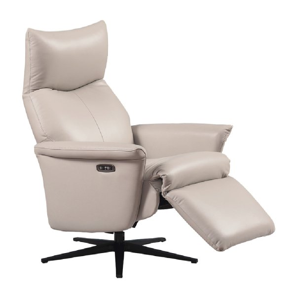 Laurel Leather Recliner Bedroom Chair In Cashmere