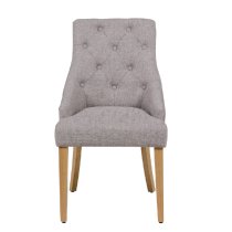 Reston Fabric Dining Chair With Oak Legs In Natural