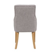 Reston Fabric Dining Chair With Oak Legs In Natural