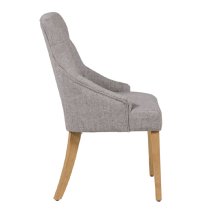 Reston Fabric Dining Chair With Oak Legs In Natural