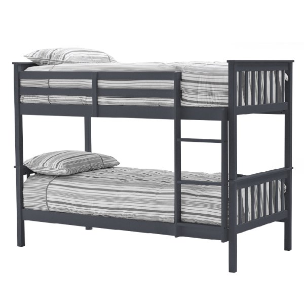 Sarnia Wooden Children Bunk Bed In Grey