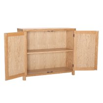 Reston Wooden Storage Cabinet With 2 Doors In Oak Natural