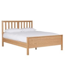 Reston Wooden Double Bed In Oak Natural