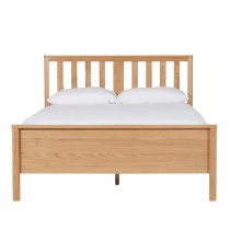 Reston Wooden Double Bed In Oak Natural