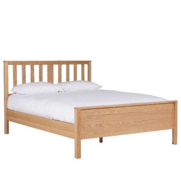 Reston Wooden King Size Bed In Oak Natural